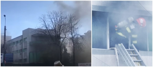 VIDEO. INCENDIU la un spital din Constanța. Pacienții de la ATI, evacuați de urgență pe geam